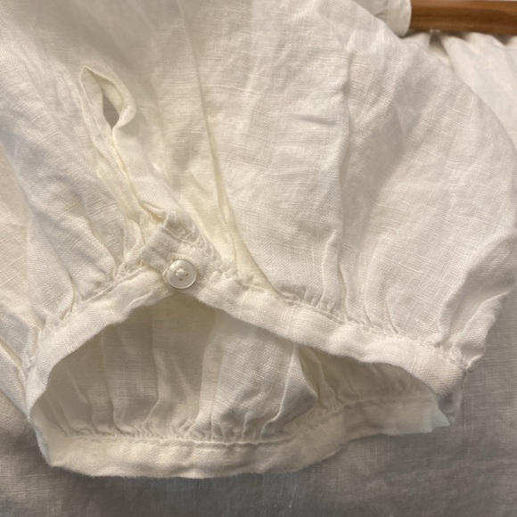 NWOT Sundance Graceful Days White 100% Linen Button Top - Picture 13 of 15